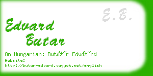 edvard butar business card